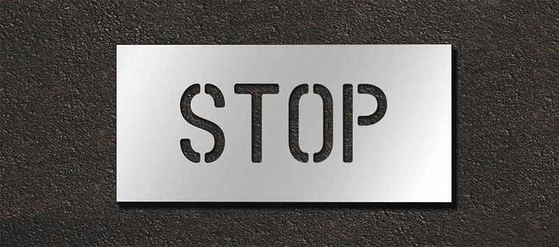 Pavement Stencil Stop MPN:STL-108-70403