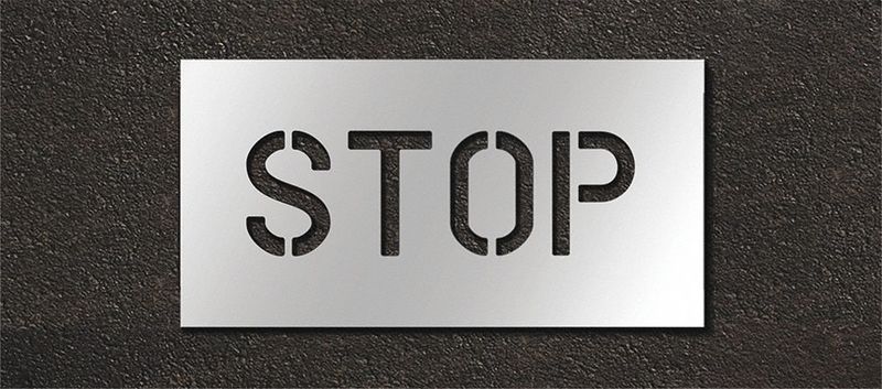 Pavement Stencil Stop MPN:STL-108-70603