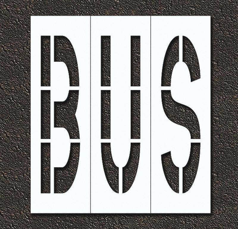 Pavement Stencil Bus MPN:STL-108-79615