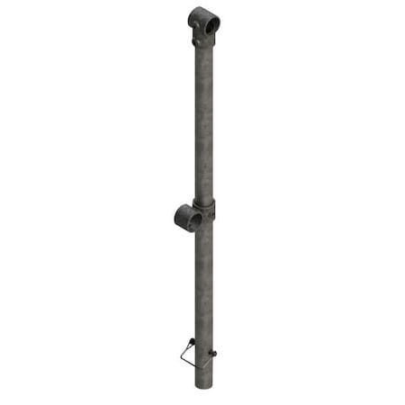 Mid Stanchion Kit, Silver, 3 3/8 ft Length, Galvanized MPN:409139