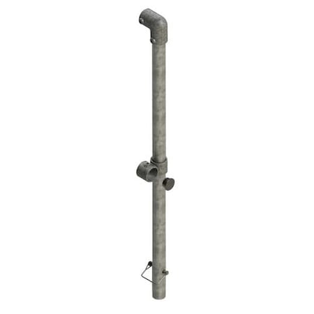 Stanchion, Silver, 3 3/8 ft Length, Galvanized MPN:409140