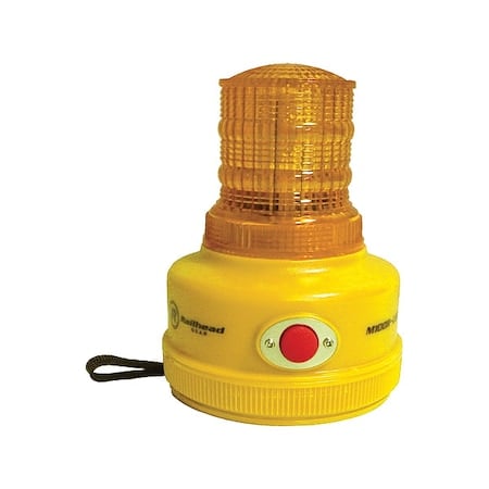 Warning Light, Amber, LED, 2 D Batteries MPN:M100A-LED