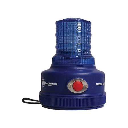 Warning Light, Blue, LED, 2 D Batteries MPN:M100B-LED