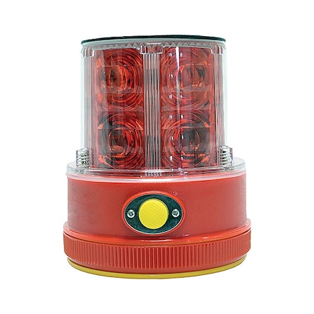 Rechargeable Safety Light, Red, LED, Solar MPN:M18-SOLAR R