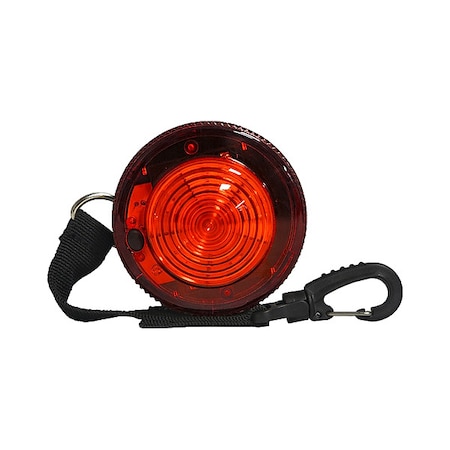 Warning Light, Red, LED, 2 AA Batteries, Rating: IP66 MPN:M26-R