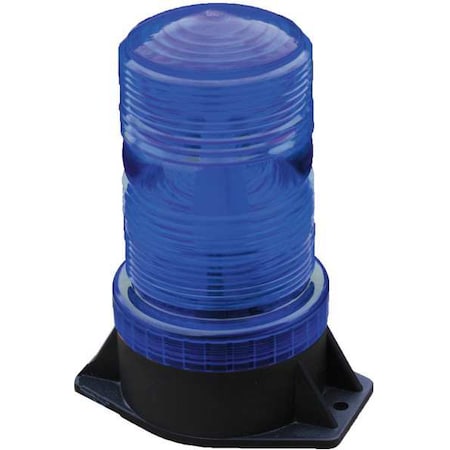 Warning Strobe, Blue, LED, 12 to 90VDC, Depth: 4 in MPN:M490-LED DCB
