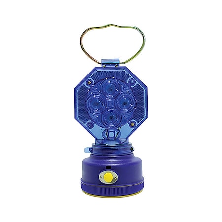 Safety Light, Blue, LED, 2 D Batteries MPN:M8-LED