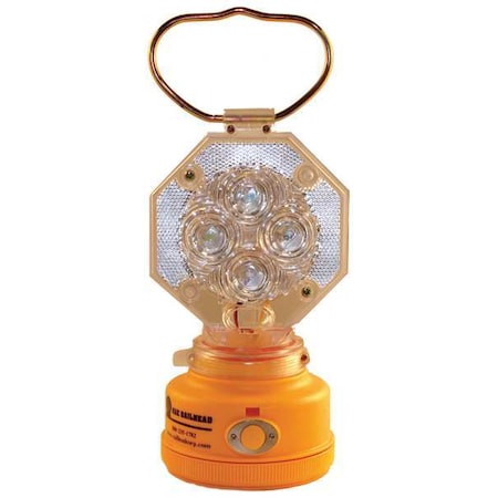 Safety Light, Clear, LED, 2 D Batteries MPN:M8-LED C