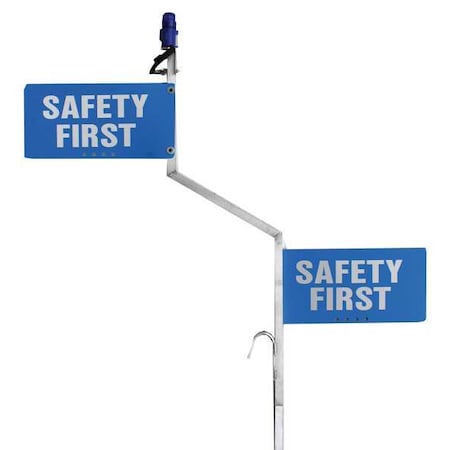Flag Staff and Sign, 9 5/8 in Height, 19 5/8 in Width, Reflective Vinyl, Rectangle, English MPN:KE-SA50
