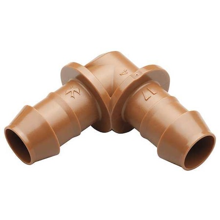 Elbow, 1/2 In. Tubing, Brown, Plastic, PK4 MPN:BE50/4PKS