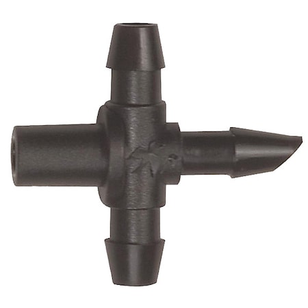 Tee, 1/4 In. Tubing, Black, Plastic, PK10 MPN:BT25/10PS