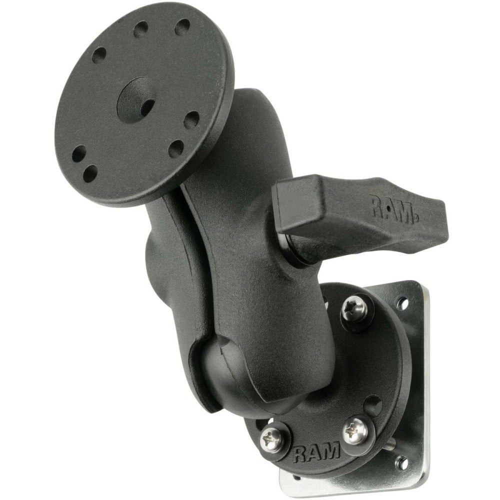 RAM Mounts Drill Down Vehicle Mount - 4 lb Load Capacity - Marine-grade Aluminum, Steel, Rubber MPN:RAM-101-B-225B2U