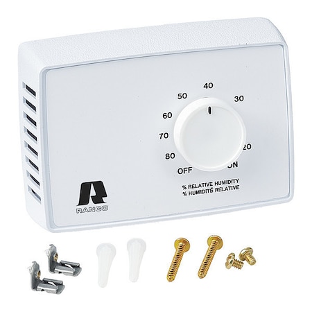 Humidity Controller, 20-80%, 24/60VAC, SPST MPN:J10-809W
