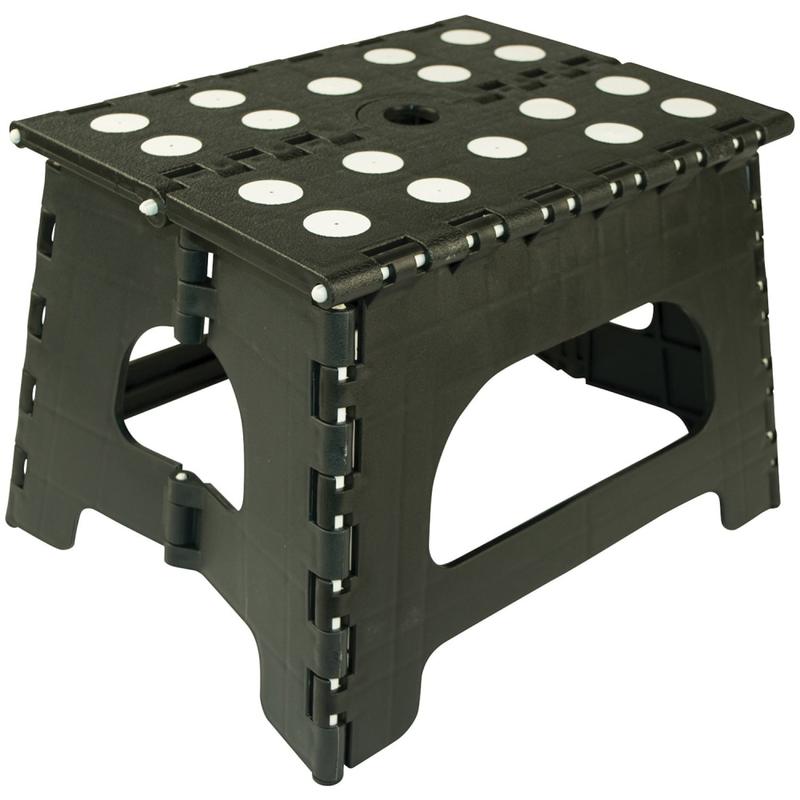 Range Kleen SS1B 1 Step Folding Black Step Stool - 1 Step - 300 lb Load Capacity - Black MPN:SS1