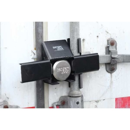 Padlock Guard, Hardened Steel, Blk, 12