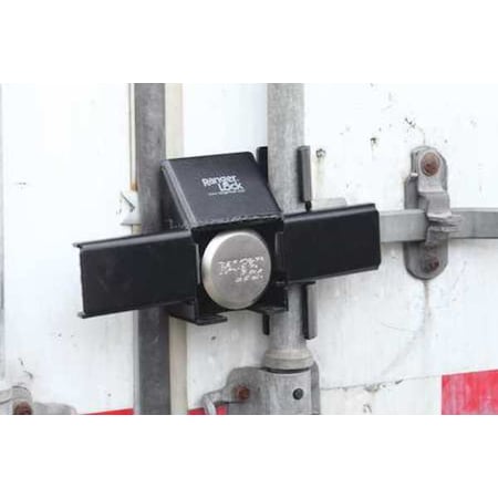 Padlock Guard, Hardened Steel, Blk, 12