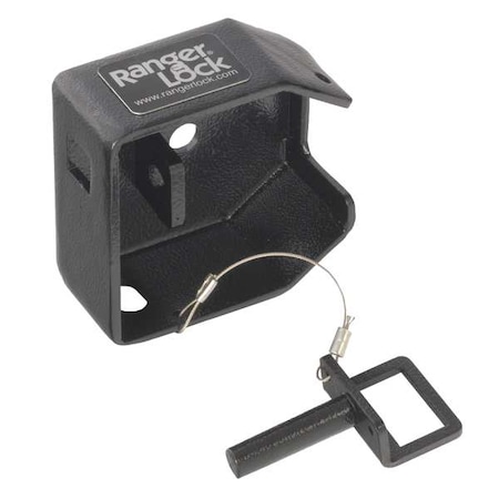 Padlock Guard, Hardened Steel, Blk, 2