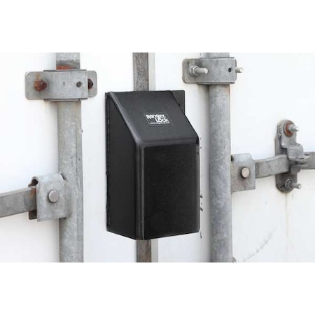 Padlock Guard, Hardened Steel, Blk, 4
