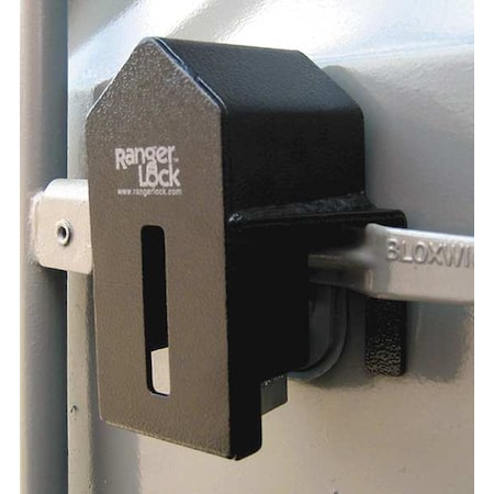 Padlock Guard, Hardened Steel, Blk, 7