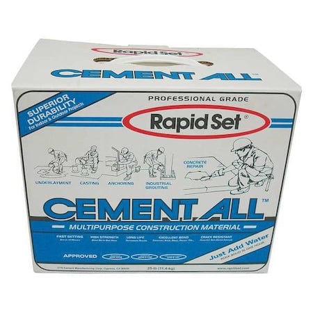 Concrete Repair Compound, Box, Gray, Rapid Set MPN:GRA-RSCA-25