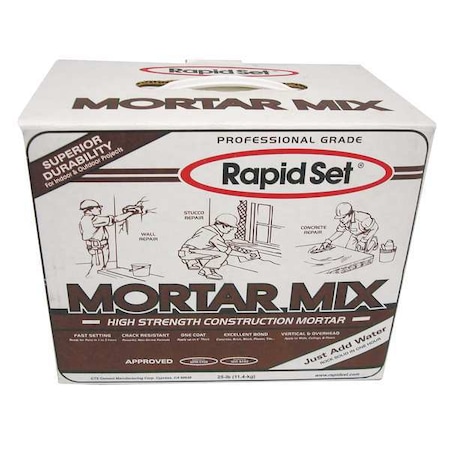Mortar, 25 lb., Box, Gray, Rapid Set MPN:GRA-RSMM-25