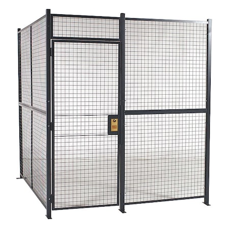 Welded Partition Cage, 10ft. 4inD, 3 Sided MPN:81083W