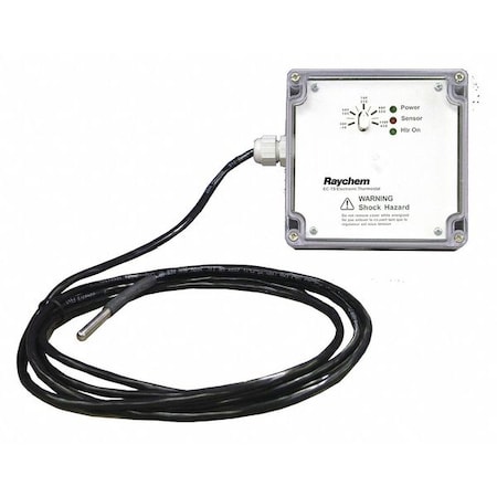 Line Voltage Thermostat, Heat Only, 30 to 110F, Exposed Dial, Push Buttons, 100 to 277V AC, 1H MPN:EC-TS