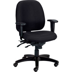 Eurotech Task Chair with Seat Slider - Fabric - Black - 4x4SL Series 498SL-AT33