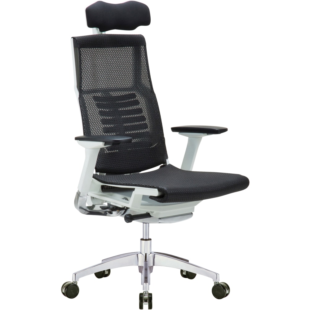 Raynor Powerfit Ergonomic Mesh High-Back Executive Office Chair, Black/White MPN:K-PFT2-WHT-MBLK-HDR