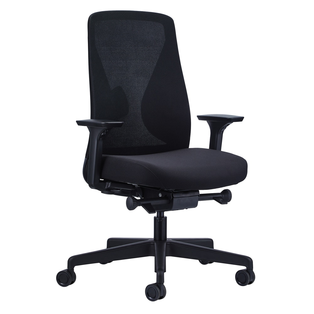 Raynor Launch Ergonomic Managerial Mid-Back Chair, Black MPN:LAU1-BLK