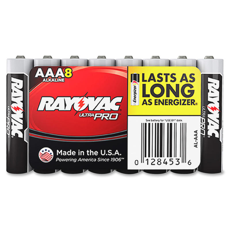 Rayovac Ultra Pro Alkaline AAA Battery 8-Packs - For Multipurpose - AAA - 1.5 V DC - 12 / Carton (Min Order Qty 2) MPN:ALAAA8JCT
