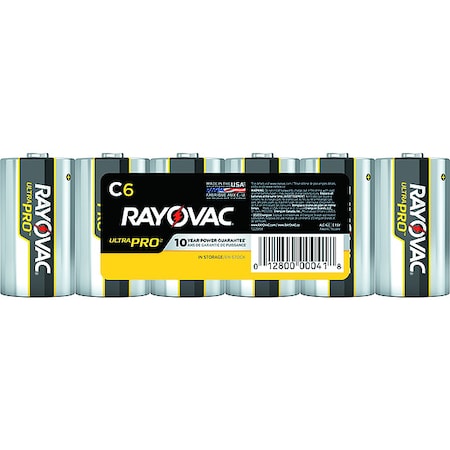 UltraPro C Alkaline Battery, 1.5V DC, PK6 MPN:ALC6