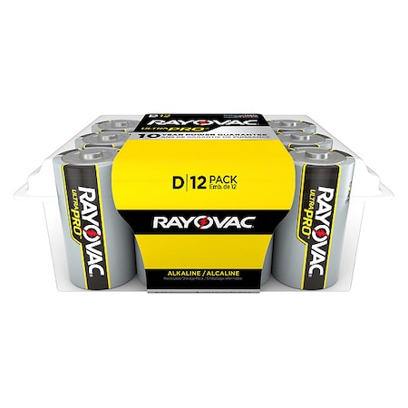 UltraPro D Alkaline Battery, 1.5V DC, PK12 MPN:ALD12PP