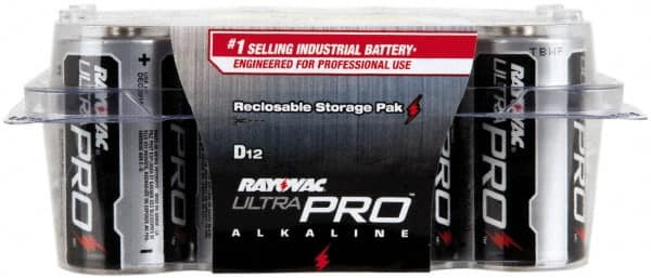 12 Qty 1 Pack Size D, Alkaline, 12 Pack, Standard Battery MPN:ALD-12PP
