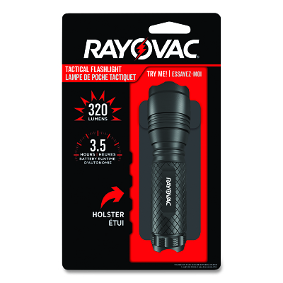 Rayovac Tactical Spot-To-Flood Flashlight MPN:RN3AAA-BXT
