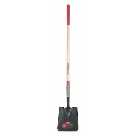 Square Point Shovel, Heavy Gauge Tempered Steel Blade, 48 in L Hardwood Handle MPN:2593700
