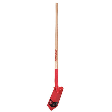 Trenching Shovel, 13 ga Steel Blade, Forward Turn Step, 48 in L Natural Wood Handle MPN:47025