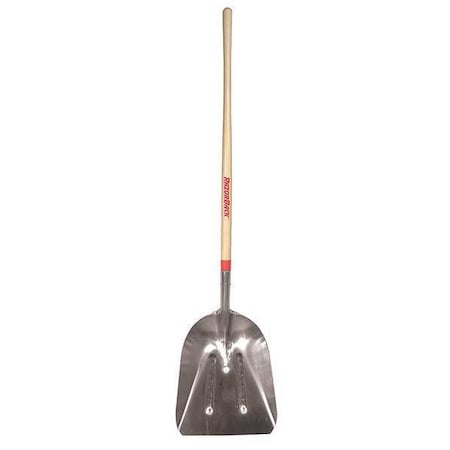 No. 10 12 ga Scoop Shovel, Aluminum Blade, 62 in L Wood Wood Handle MPN:53127