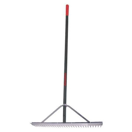 30 in Aluminum Landscape Rake, 30 Tines, 66 in L Aluminum Handle MPN:63137GR