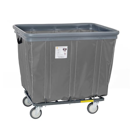 Vinyl Basket Truck with Air Cushion Bumper and Steel Base, 6 Bushel, Gray MPN:406SOBC/GRY