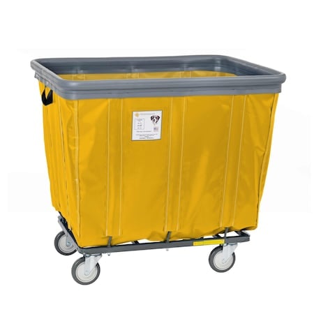 Vinyl Basket Truck with Air Cushion Bumper and Steel Base, 6 Bushel, Yellow MPN:406SOBC/YEL