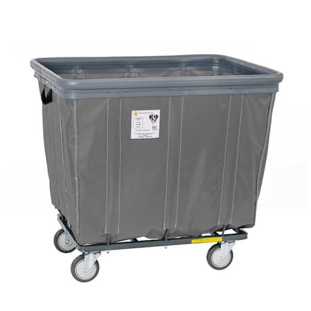 Vinyl Basket Truck with Air Cushion Bumper and Steel Base, 14 Bushel, Gray MPN:414SOBC/GRY