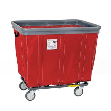 Vinyl Basket Truck with Air Cushion Bumper and Steel Base, 16 Bushel, Red MPN:416SOBC/RD