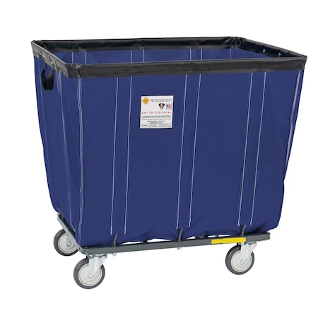 Antimicrobial Vinyl Basket Truck with Steel Base, 16 Bushel, Navy MPN:416SOC/ANTI/NVY