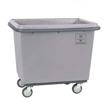 Poly Cube Truck with Air Cushion Bumper and Steel Base, 8 Bushel, Gray MPN:4608G/PTB