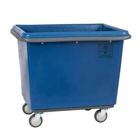 Poly Cube Truck with Air Cushion Bumper and Steel Base, 10 Bushel, Blue MPN:4610B/PTB