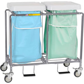 R&B Wire Double Leakproof Hamper Steel Blue/Green 684BG