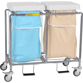 R&B Wire Double Leakproof Hamper Steel Blue/Tan 684BT