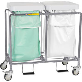 R&B Wire Double Leakproof Hamper Steel Green/White 684GW