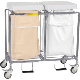 R&B Wire Double Leakproof Hamper Steel Tan/White 684TW